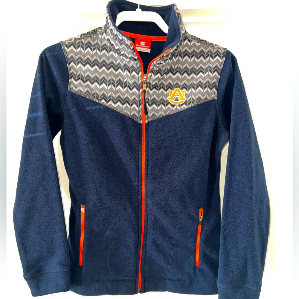 Youth auburn tiger fleece zip up